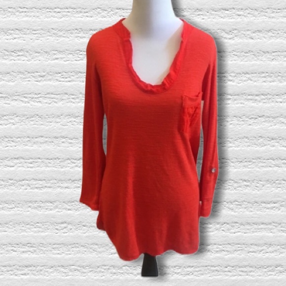 Anthropologie Porridge Ribbed Long Tab Sleeve Top Size Small - Picture 14 of 14